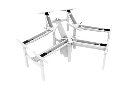 Elektrisch in hoogte verstelbaar bureau DS9 / 120° multi-station